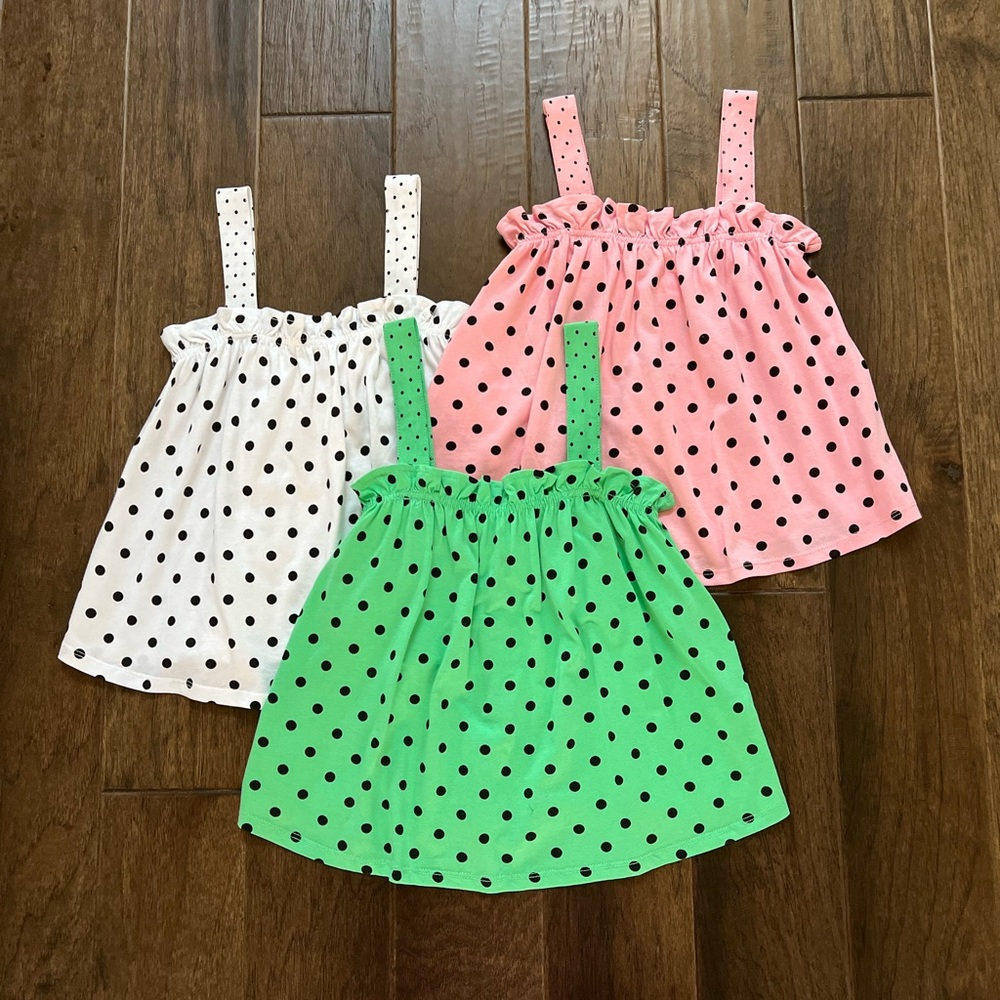Zara Girls NWOT polka dot cotton Retro sleeveless top size 9 - Picture 12 of 12